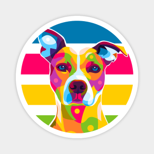 Dog Portrait Colorful Pop Art Magnet